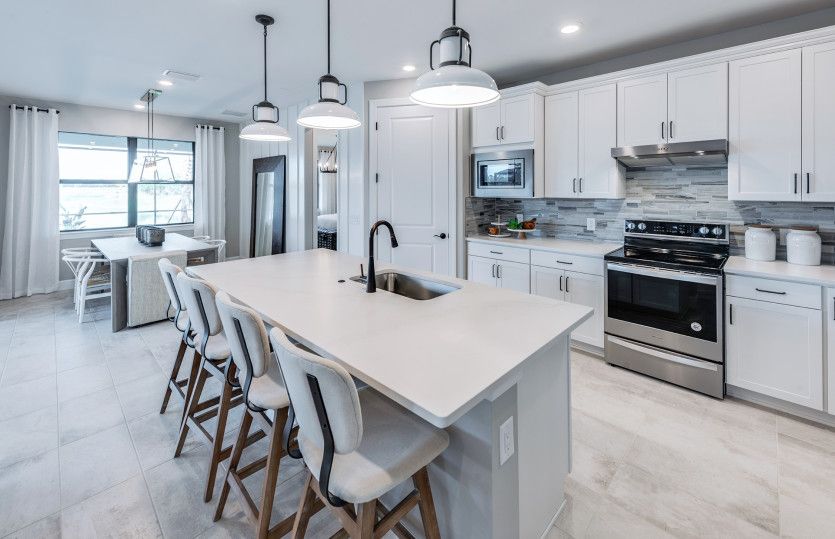 Innovative kitchen with large center island