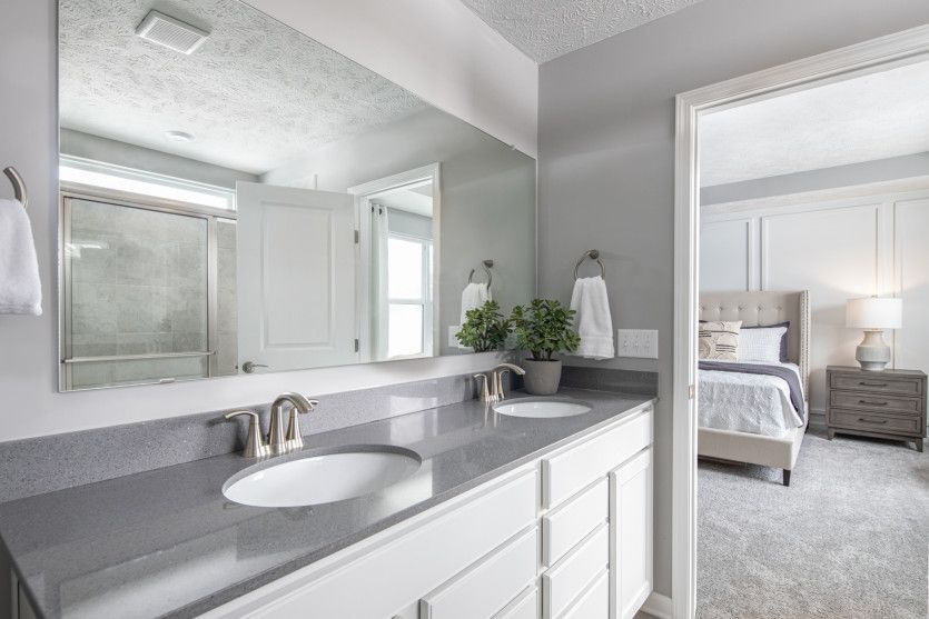 Owner's Bath with Double Bowl Vanity