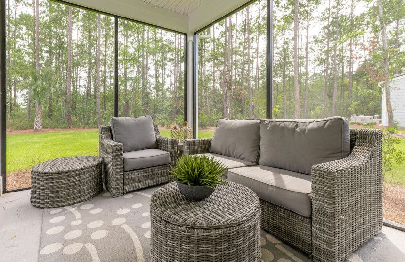 Sit and relax on your large screened porch