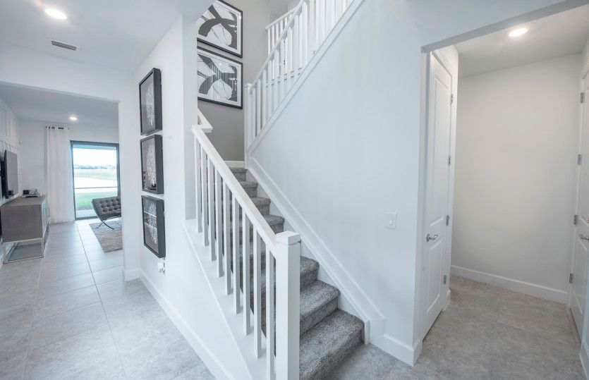 Spacious foyer with staircase