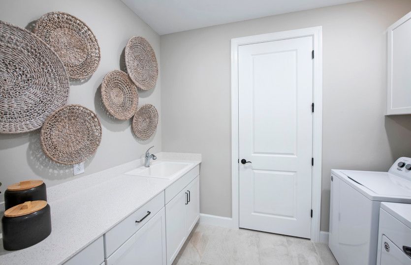 Laundry room with ample storage space