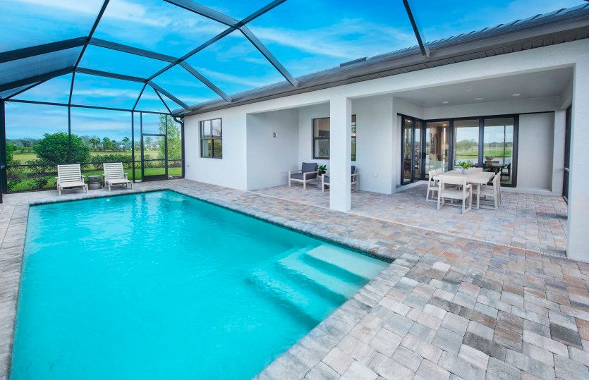 Spacious screened-in lanai with pool
