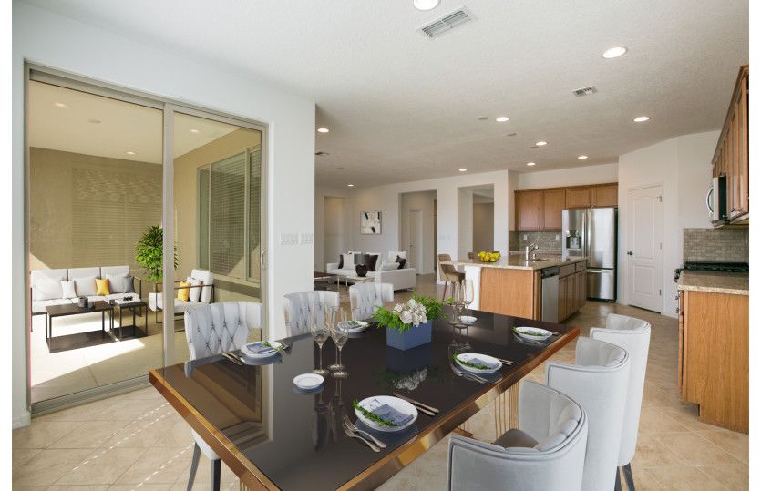 Beautiful dining space features plenty of natural light for enjoying delicious meals.