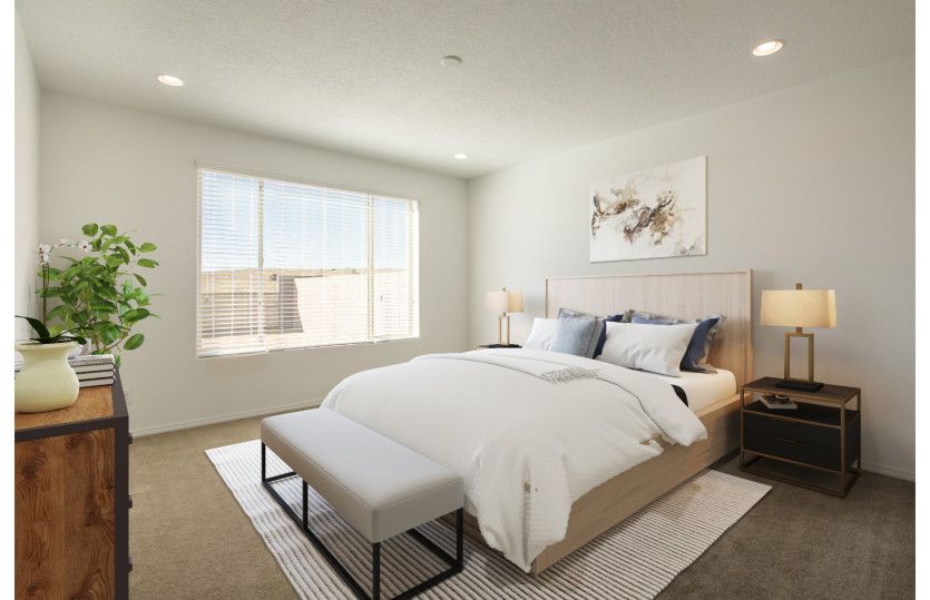 The quaint owner's suite is perfect for comfort and relaxation.