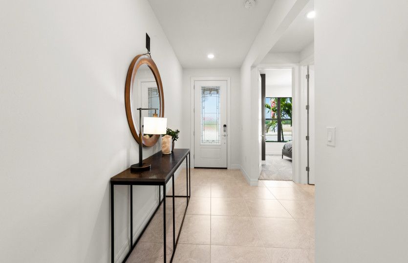 Welcoming bright foyer