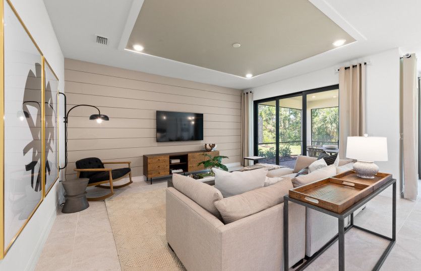 Open concept gathering room