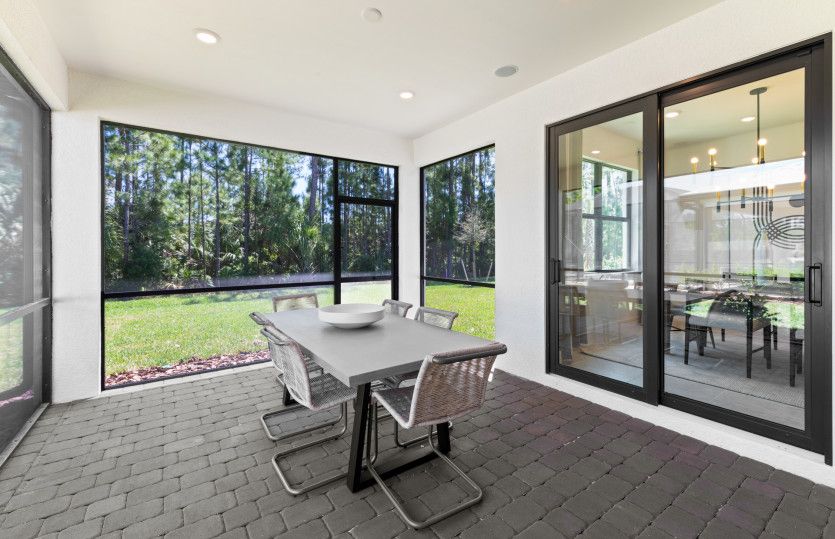 Optional covered lanai with sliding glass door