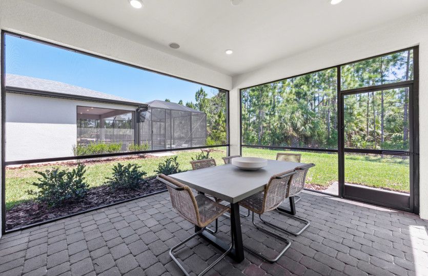 Optional covered lanai in your new home in LaBelle, Florida