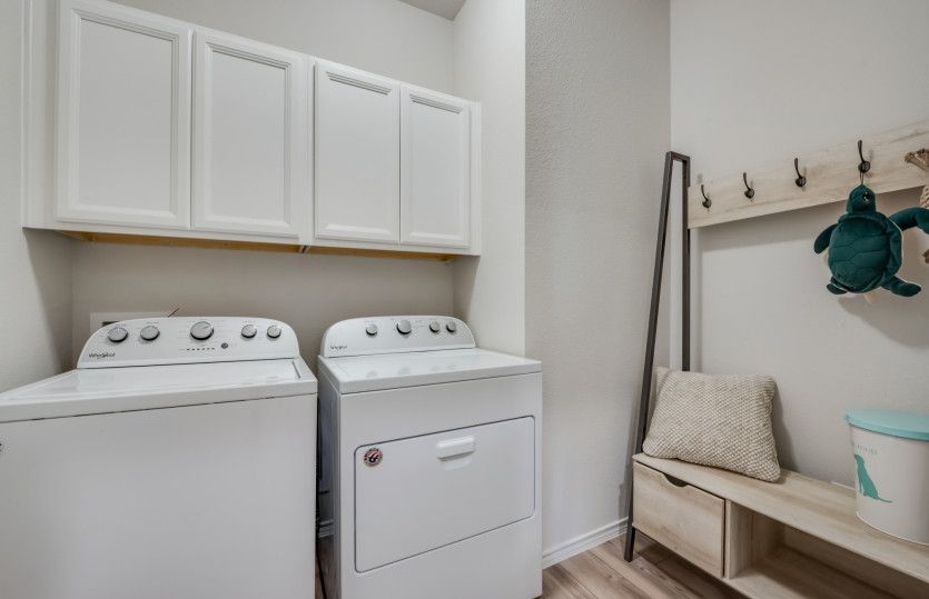 Spacious laundry room