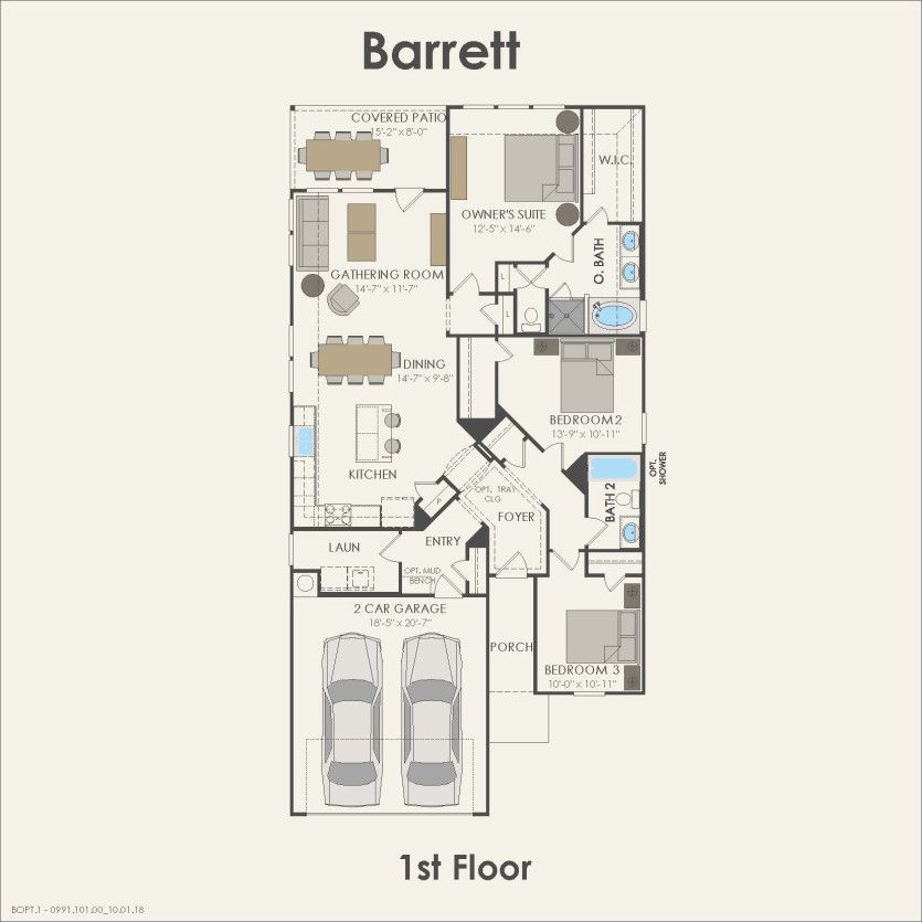 First Floor 3 br / 2 ba