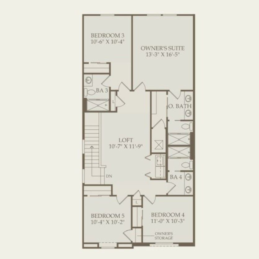 Second Floor 5 br / 4.5 ba