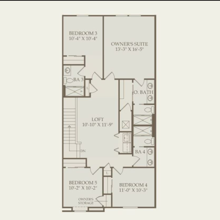 Second Floor 5 br / 4.5 ba