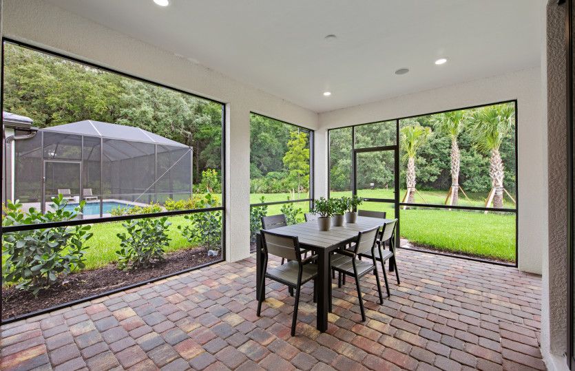 Screened-in lanai, a peaceful outdoor retreat for you, friends & family to enjoy