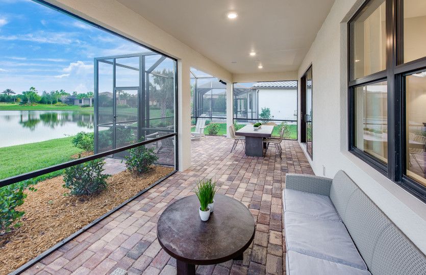 Extended lanai with water views