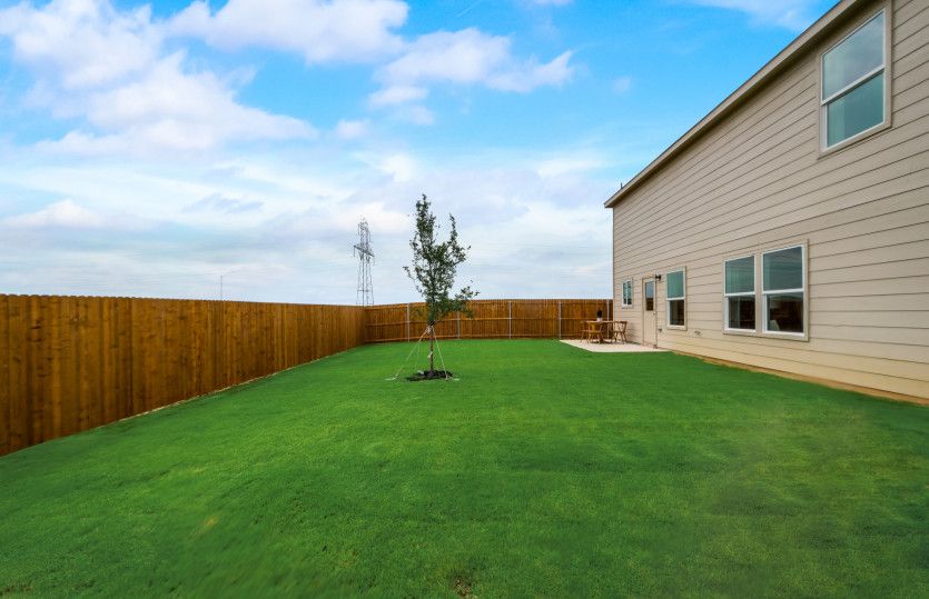 Spacious backyard