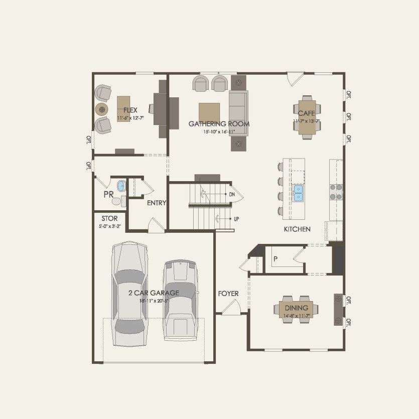First Floor 4 br / 2.5 ba