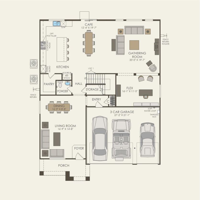 First Floor 4 br / 2.5 ba