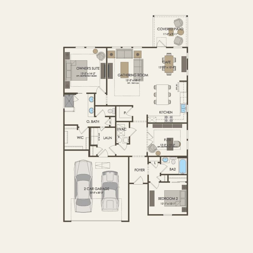 First Floor 2 br / 2 ba