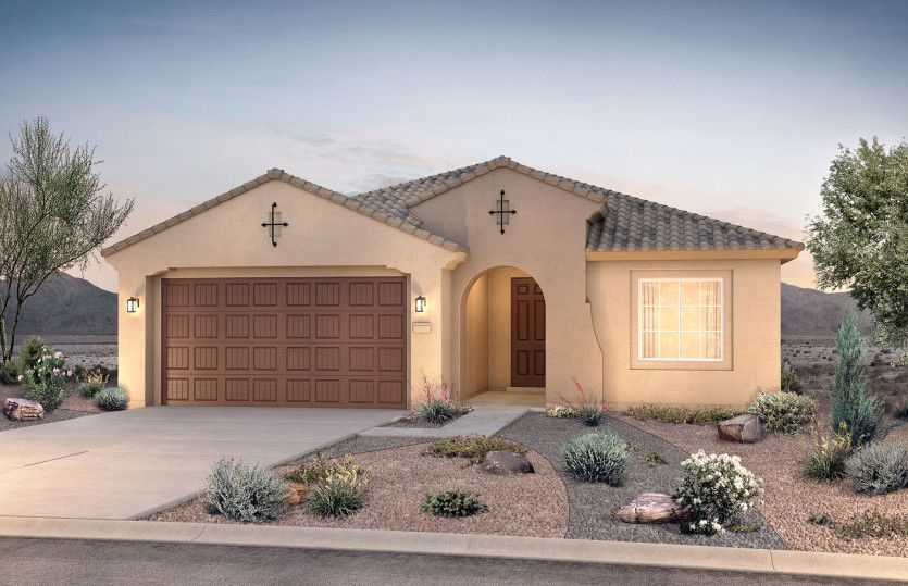 Single-story Gateway plan shown in Elevation A with a two-car garage.