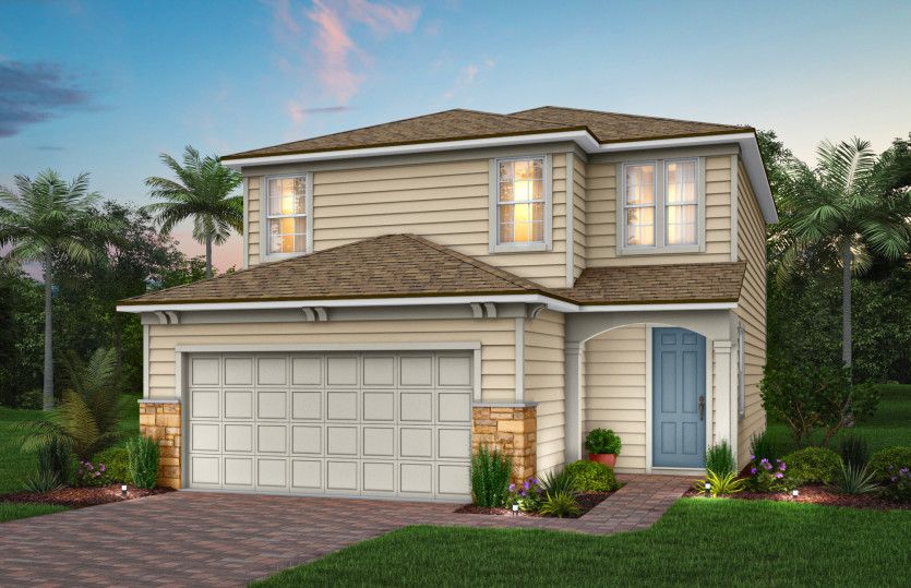 Traditional with Stone Elevation | TD2 with Stone