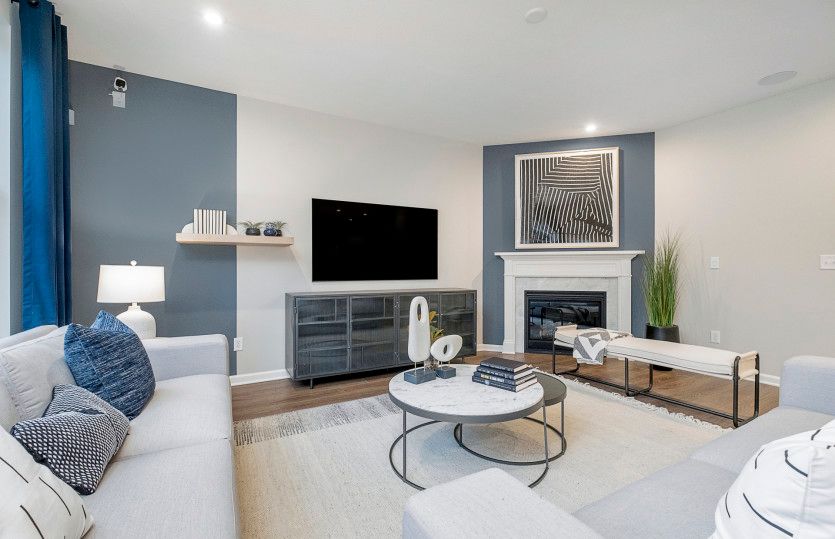 Spacious Gathering Room and Fireplace