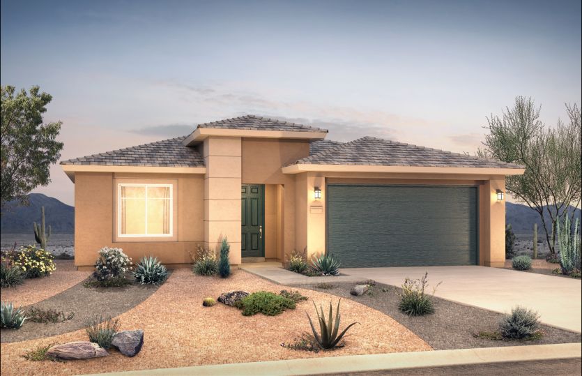The Manzanita shown in Elevation C with multiple stucco options for modern curb appeal.