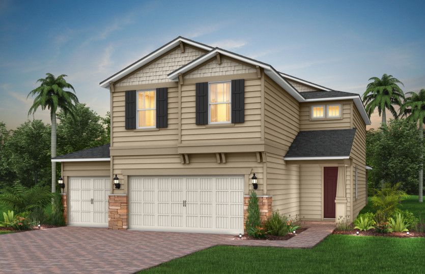 Craftsman with Stone Elevation | C3 with Stone