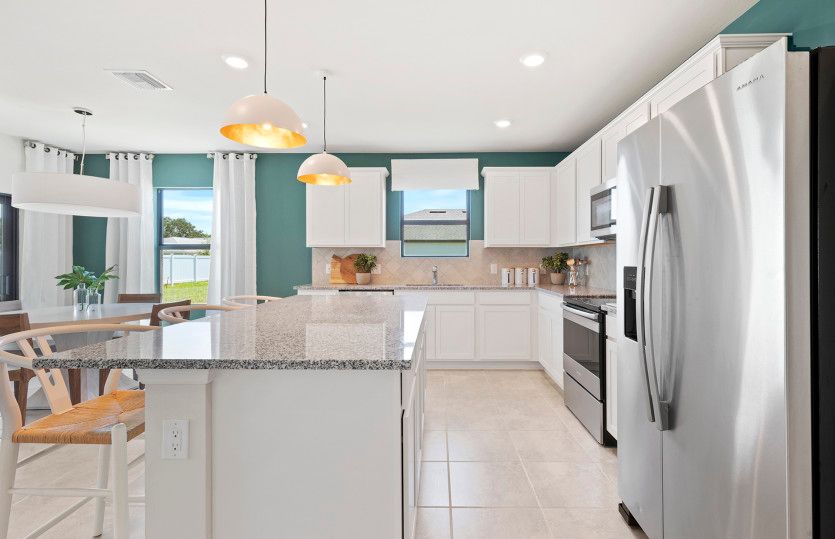 Kitchen with stainless steel appliances