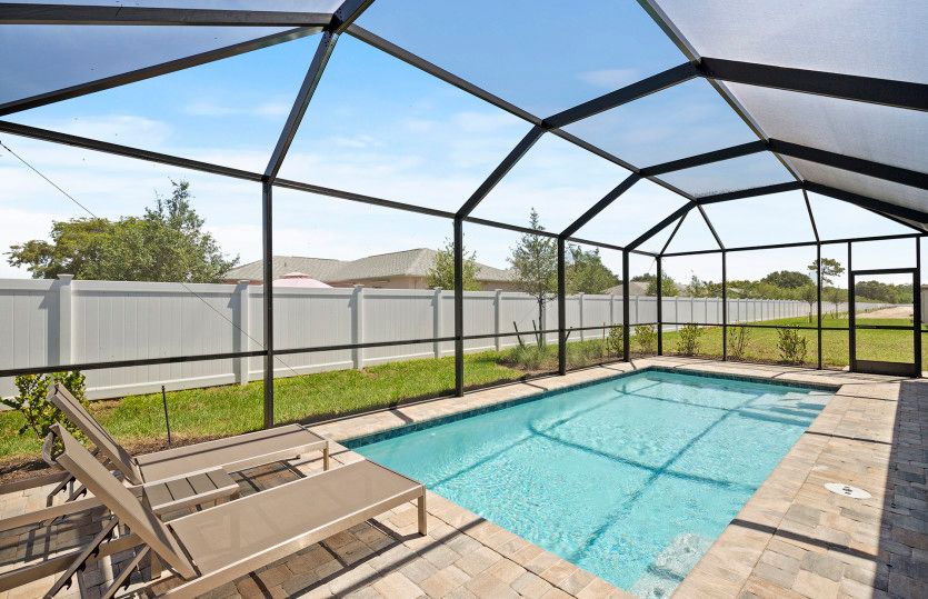 Screened-in lanai with pool