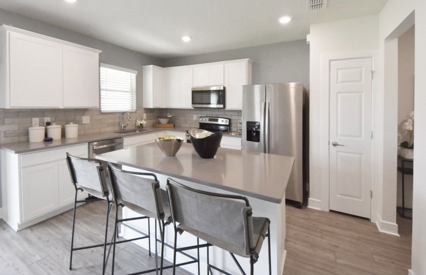 Open concept kitchen with optional move-in ready package