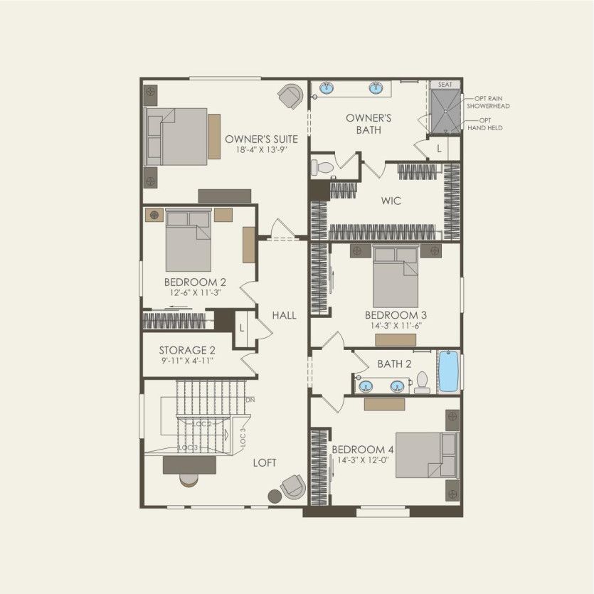 Second Floor 5 br / 3 ba