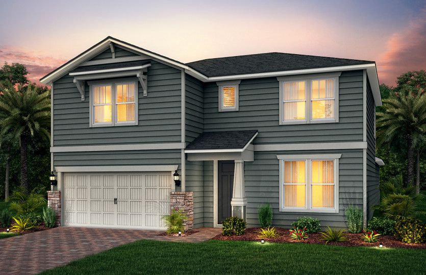 Craftsman with Stone Elevation | C1 with Stone