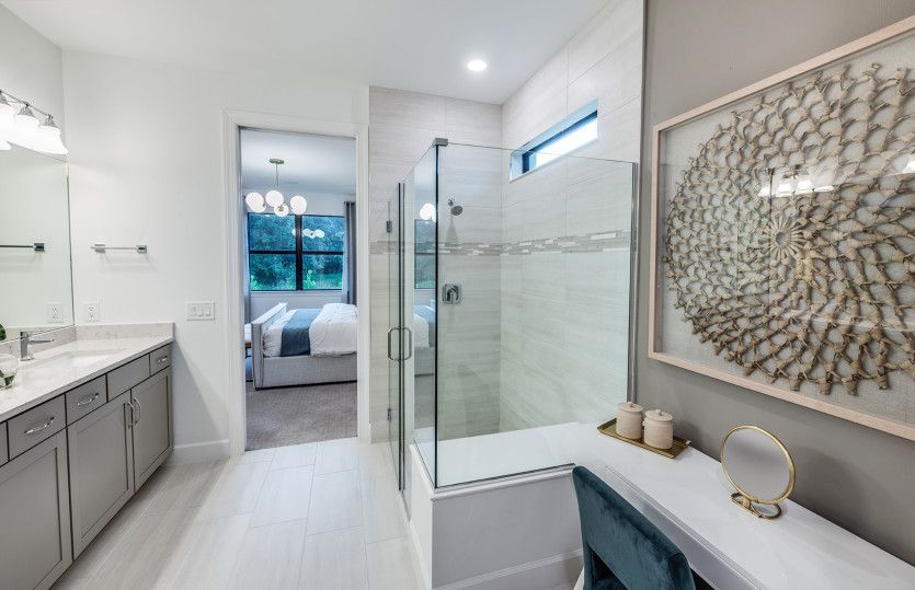 Owner's bath with designer finishes