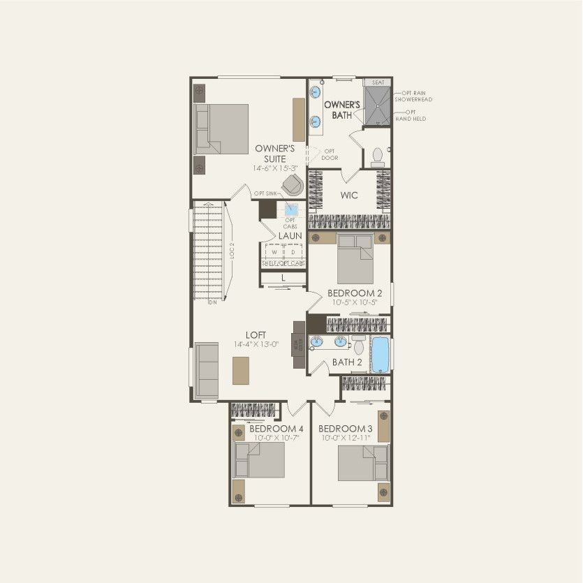 Second Floor 4 br / 2.5 ba