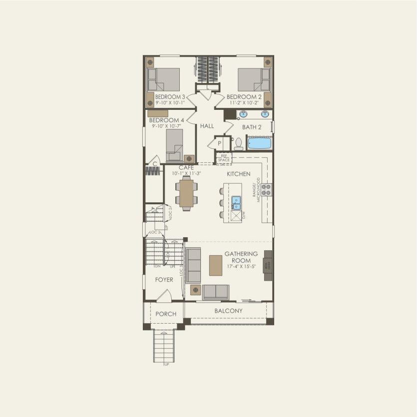 Second Floor 4 br / 2 ba