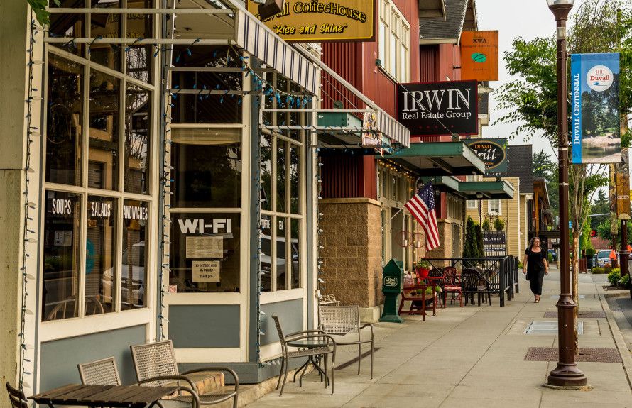 Shops, cafes, and eateries