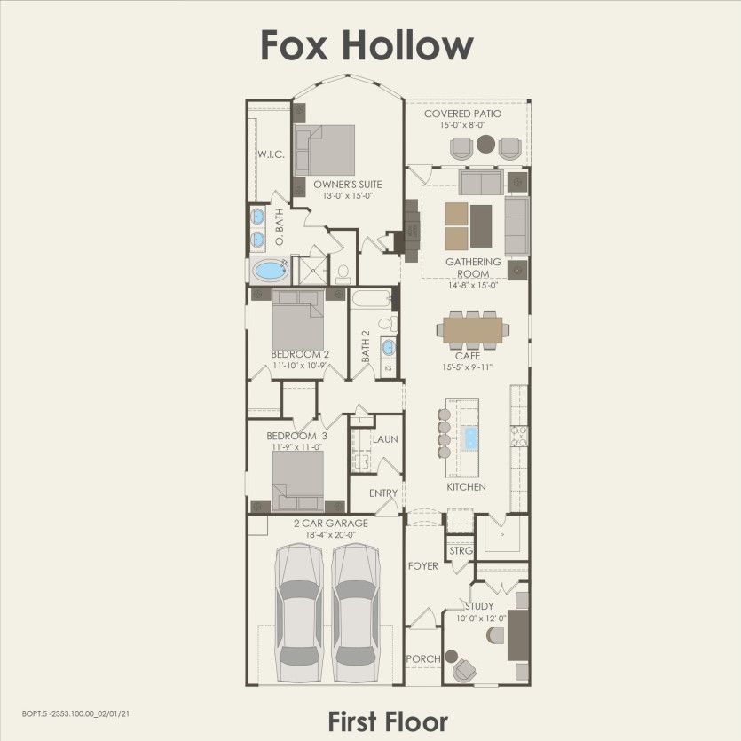 First Floor 3 br / 2 ba