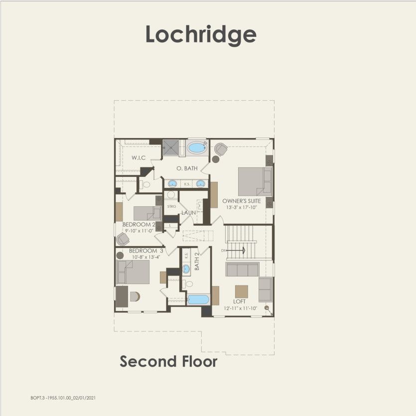 Second Floor 4 br / 3 ba