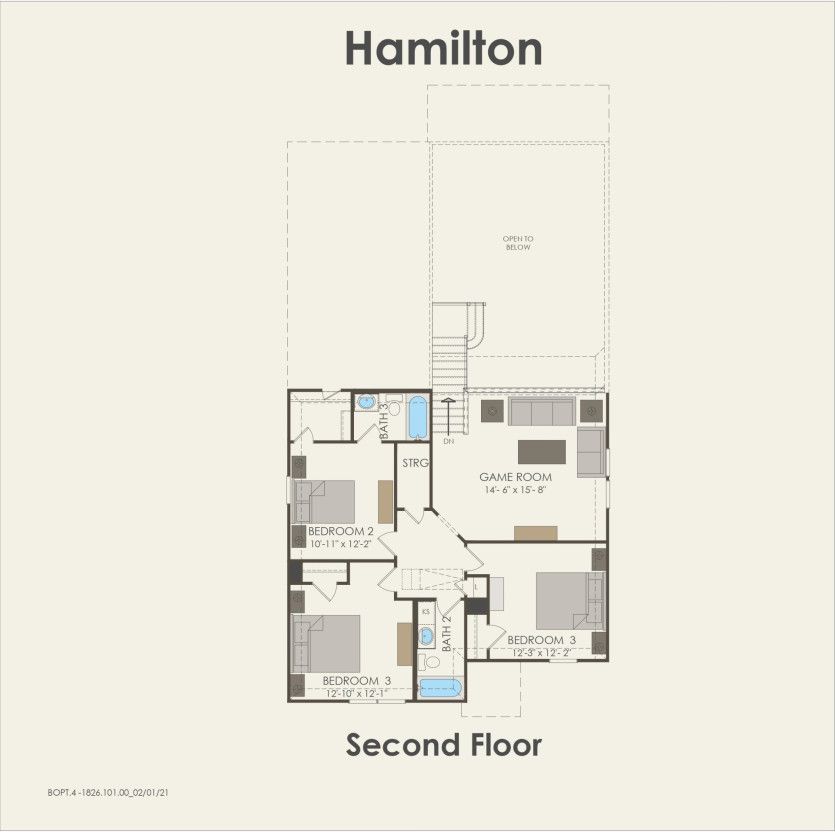 Second Floor 4 br / 3.5 ba