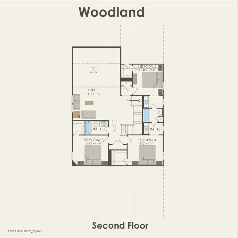 Second Floor 5 br / 4 ba