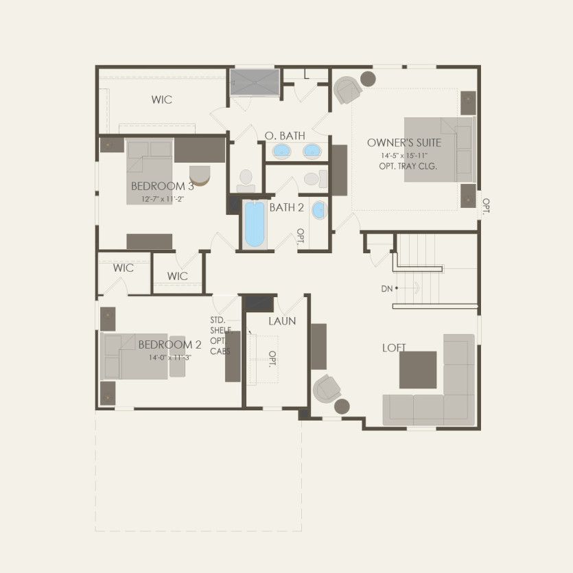 Second Floor 3 br / 2.5 ba