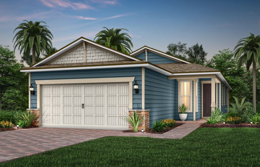 Craftsman Elevation with Stone | C1 with Stone