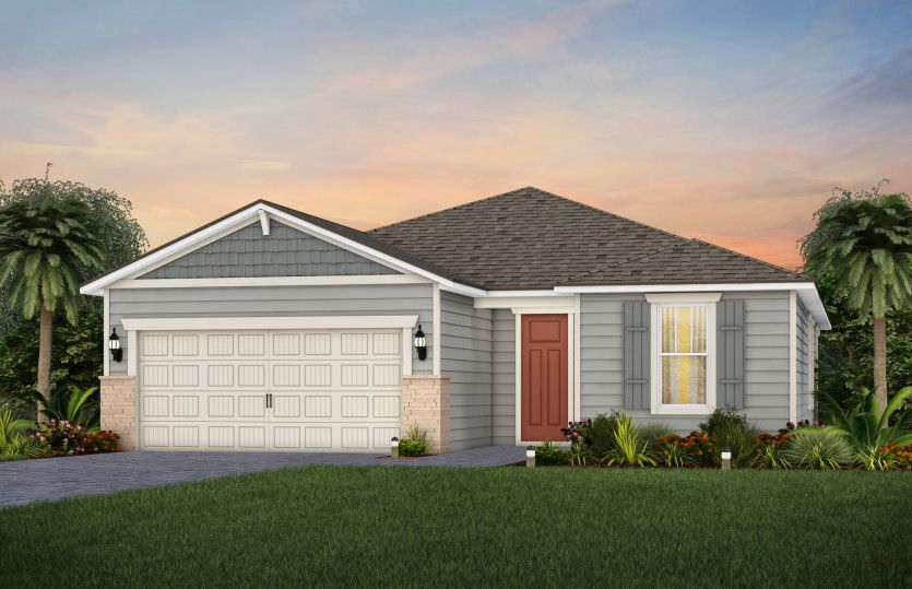 Craftsman with Stone Elevation | C1 with Stone