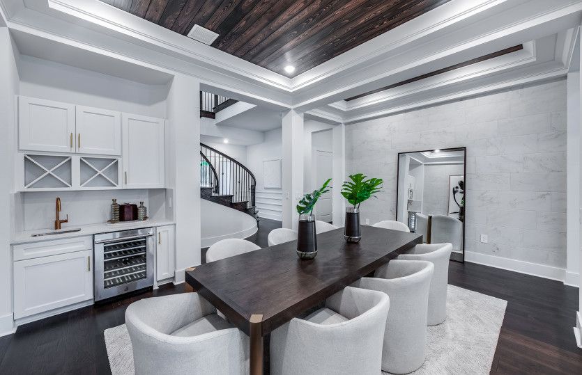 Formal dining area with entertainment package