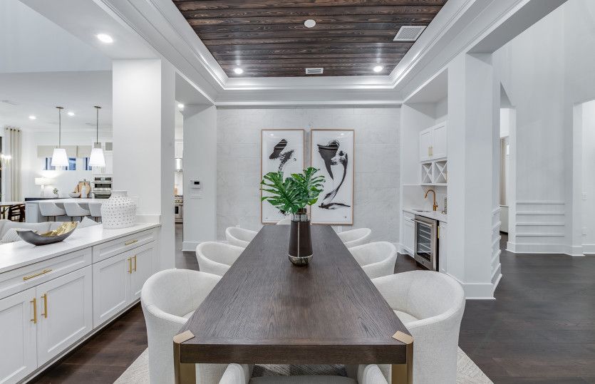 Formal dining area with luxury finishes