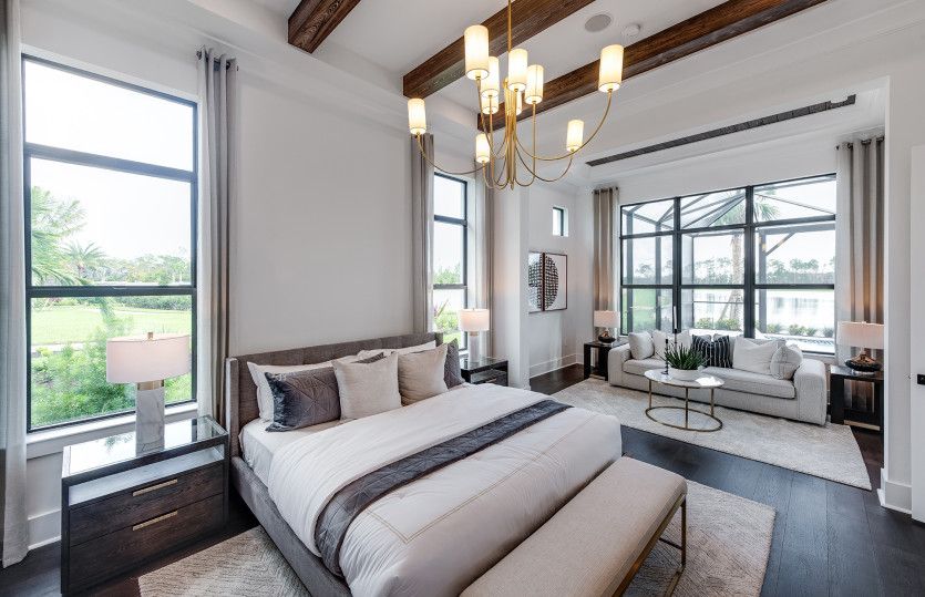 Luxuriously appointed owner's suite with spacious owner's retreat