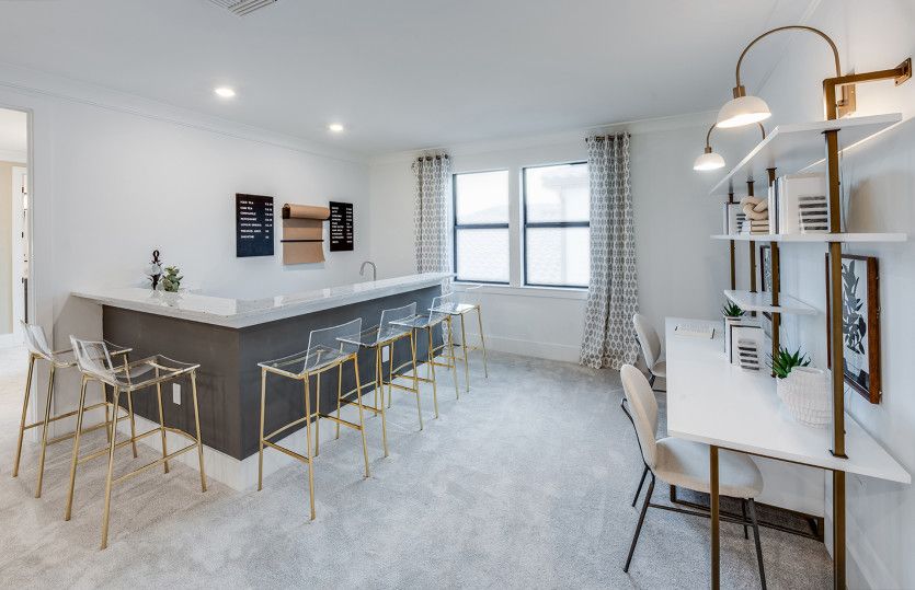 The wet bar created the perfect space for parties