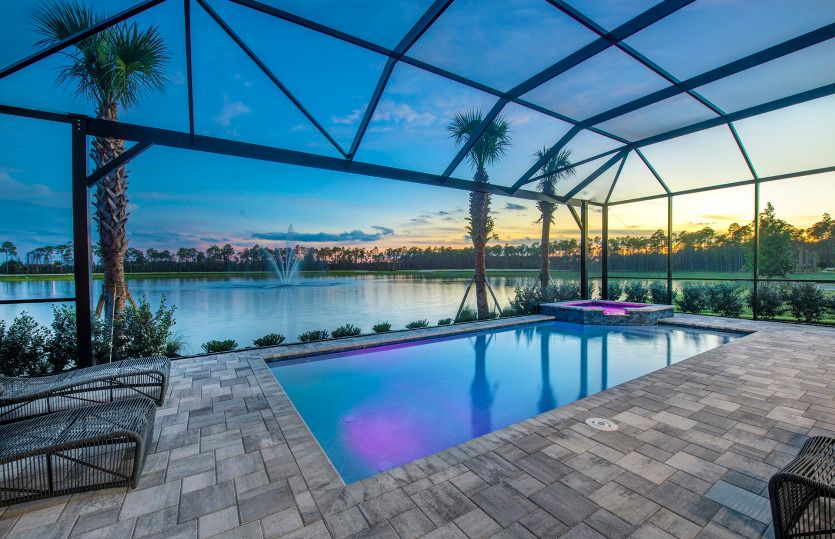 Custom pool with picture screen