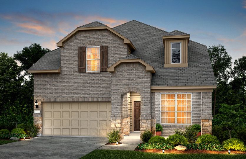 The Riverdale, a 2-story plan shown as Exterior B *model representation