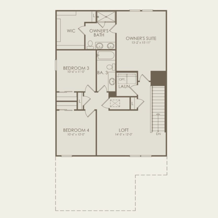 Second Floor 4 br / 3 ba